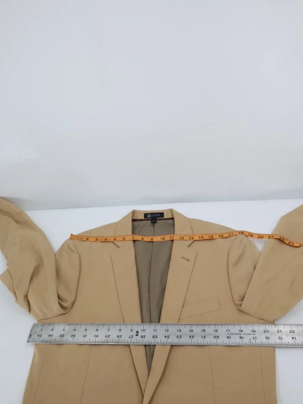 J Crew Sport Coat Mens 40L Ludlow Jacket Crespi Single Breasted Two Button Beige